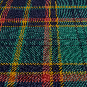 Irish Tartan Fabric Material Medium Weight County Antrim New Wool 1 Metre