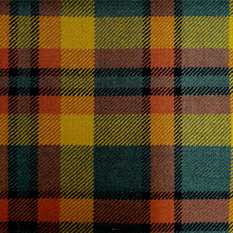 Irish Tartan Fabric Material Medium Weight County Derry-Londonderry New Wool 1 Metre