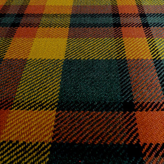 Irish Tartan Fabric Material Medium Weight County Derry-Londonderry New Wool 1 Metre