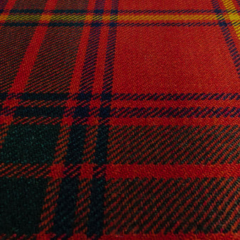 Irish Tartan Fabric Material Medium Weight County Galway New Wool 1 Metre