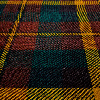 Irish Tartan Fabric Material Medium Weight County Monaghan New Wool 1 Metre