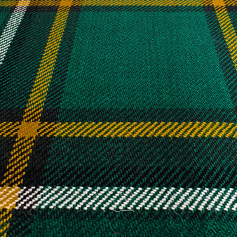 Irish Tartan Fabric Material Medium Weight Irish National New Wool 1 Metre