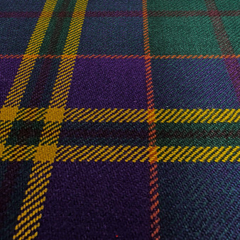 Irish Tartan Fabric Material Medium Weight County Kilkenny New Wool 1 Metre