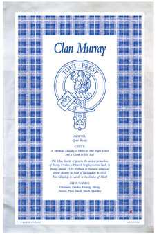 Murray Scottish Clan Tea Towel Scottish Gift, Made in Scotland