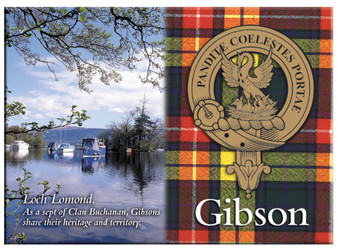 Gibson Scottish Clan Metallic Picture Fridge Magnet, Made in Scotland