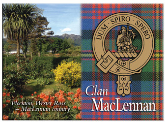 MacLennan Scottish Clan Metallic Picture Fridge Magnet, Made in Scotland