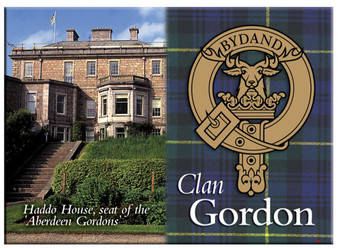 Gordon Scottish Clan Metallic Picture Fridge Magnet, Made in Scotland