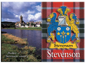 Stevenson Scottish Clan Metallic Picture Fridge Magnet, Made in Scotland