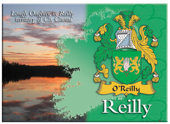 Reilly Irish Clan Metallic Picture Fridge Magnet, Gift From Ireland