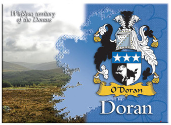 Doran Irish Clan Metallic Picture Fridge Magnet, Gift From Ireland