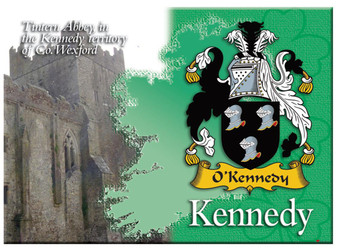 Kennedy Irish Clan Metallic Picture Fridge Magnet, Gift From Ireland