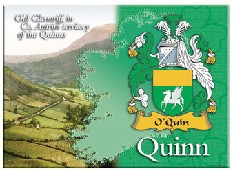 Quinn Irish Clan Metallic Picture Fridge Magnet, Gift From Ireland Quinn Irish Clan Metallic Picture Fridge Magnet, Gift From Ireland