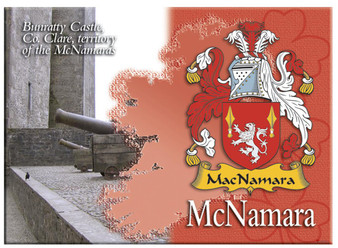 McNamara Irish Clan Metallic Picture Fridge Magnet, Gift From Ireland