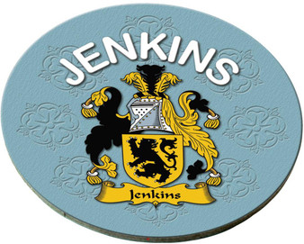 Jenkins English Ancestry Family Name Round Cork Coasters Set of 4