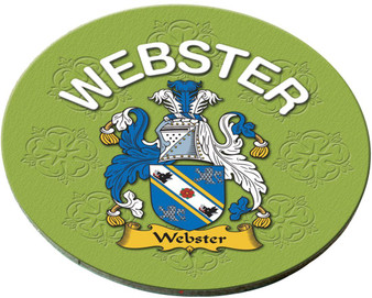 Webster English Ancestry Family Name Round Cork Coasters Set of 4