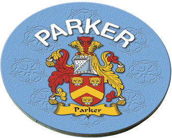 Parker English Ancestry Family Name Round Cork Coasters Set of 4