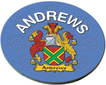 Andrews English Ancestry Family Name Round Cork Coasters Set of 4