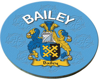 Bailey English Ancestry Family Name Round Cork Coasters Set of 4
