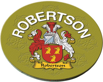 Robertson English Ancestry Family Name Round Cork Coasters Set of 4
