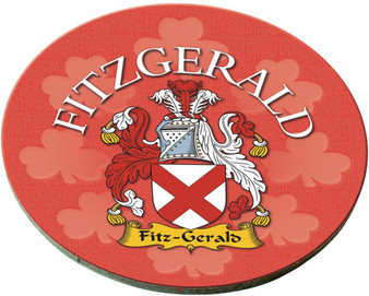 Fitzgerald Irish Clan Name Round Cork Coasters Set of 4 Irish Gift
