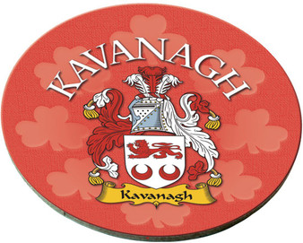 Kavanagh Irish Clan Name Round Cork Coasters Set of 4 Irish Gift