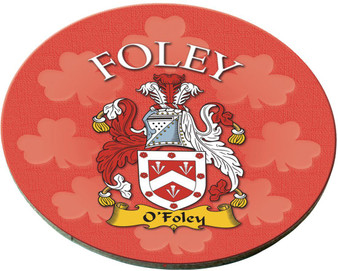 Foley Irish Clan Name Round Cork Coasters Set of 4 Irish Gift