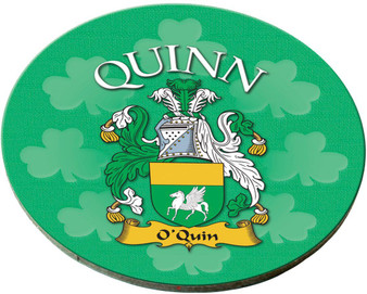 Quinn Irish Clan Name Round Cork Coasters Set of 4 Irish Gift