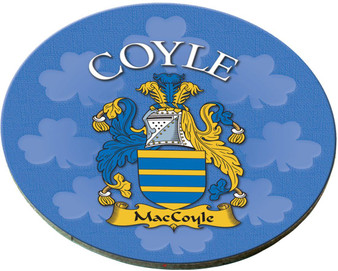Coyle Irish Clan Name Round Cork Coasters Set of 4 Irish Gift