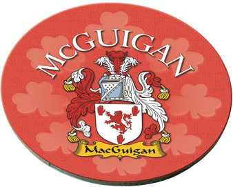 McGuigan Irish Clan Name Round Cork Coasters Set of 4 Irish Gift