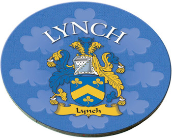 Lynch Irish Clan Name Round Cork Coasters Set of 4 Irish Gift