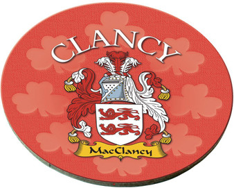 Clancy Irish Clan Name Round Cork Coasters Set of 4 Irish Gift