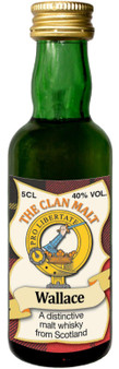 Wallace Clan Whisky Collectable Miniature Bottle, Made in Scotland