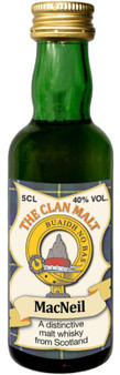 MacNeil Clan Whisky Collectable Miniature Bottle, Made in Scotland