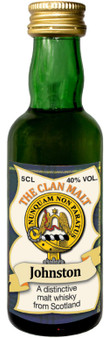 Johnston Clan Whisky Collectable Miniature Bottle, Made in Scotland