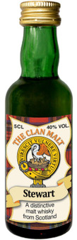 Stewart Clan Whisky Collectable Miniature Bottle, Made in Scotland