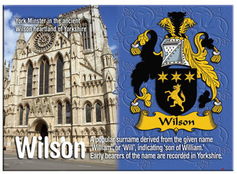 Wilson English Ancestry Family Name Metallic Picture Magnet Souvenir Gift