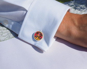 Scottish Clan Mens Cufflinks MacAlister Clan Crest Product Of Scotland Gold Colour