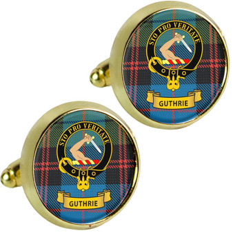 Scottish Clan Mens Cufflinks Guthrie Clan Crest Product Of Scotland Gold Colour