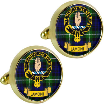 Scottish Clan Mens Cufflinks Lamont Clan Crest Product Of Scotland Gold Colour