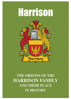 Harrison English Ancestry Family History Booklet with Amazing Facts of this Famous Name
