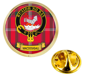Scottish Clan Lapel Badge Pin MacDougall Clan Crest Product Of Scotland Gold Colour