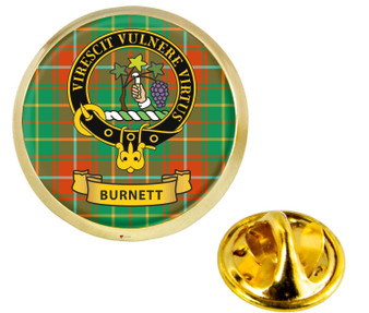 Scottish Clan Lapel Badge Pin Burnett Clan Crest Product Of Scotland Gold Colour