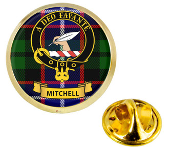Scottish Clan Lapel Badge Pin Mitchell Clan Crest Product Of Scotland Gold Colour