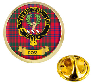 Scottish Clan Lapel Badge Pin Ross Clan Crest Product Of Scotland Gold Colour