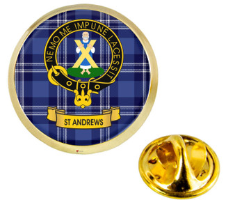 Scottish Clan Lapel Badge Pin St Andrews Clan Crest Product Of Scotland Gold Colour