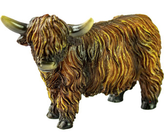 Scottish Highland Coo Resin Ornament Figurine