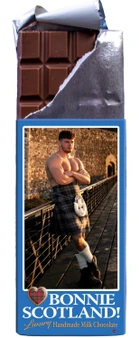 Luxury Milk Chocolate Handmade Bonnie Scotland Bridge Kilt Guy