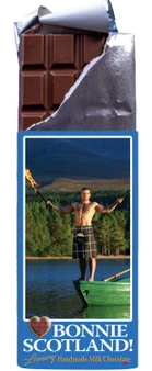 Luxury Milk Chocolate Handmade Bonnie Scotland Lake Kilt Guy