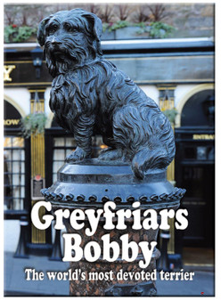 Greyfriars Bobby Dog Portrait Scenic Metallic Magnet