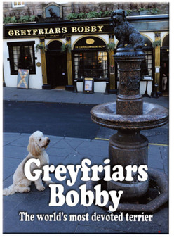Greyfriars Bobby Dog and White Dog Scenic Metallic Magnet